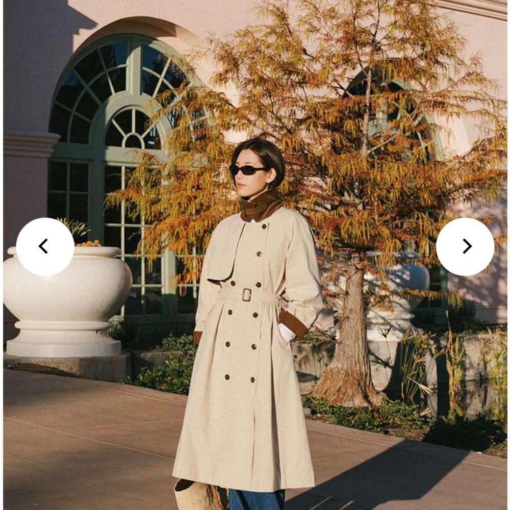 Petite Studio NYC Tan Trench coat Jacket